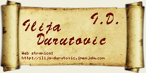 Ilija Durutović vizit kartica